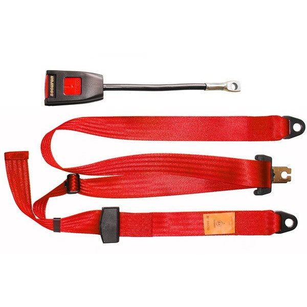 Seat Belt - Static Lap & Diagonal - Red