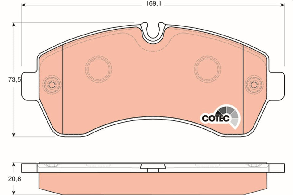 Brake Pad Set, disc brake - GDB1696