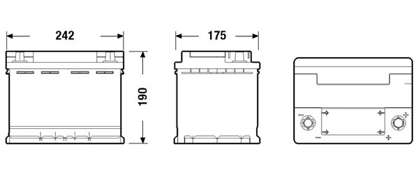 Exide AGM Battery  - 12 V - 62Ah - 680CCA