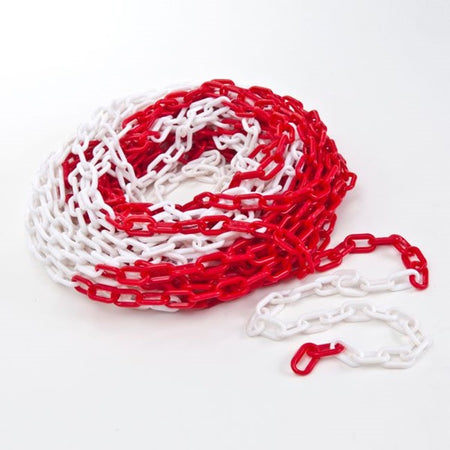 Plastic Barrier Chain Red & White
