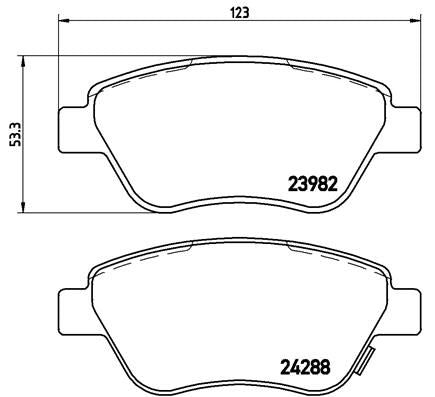 Brake Pad Set, disc brake - P 59 051