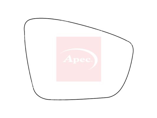 APEC Replacement Stick-On Standard Vehicle Mirror Glass RHS