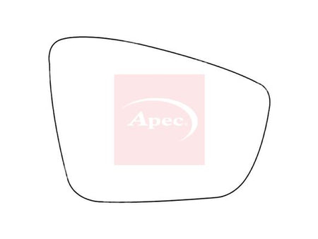 APEC Replacement Stick-On Standard Vehicle Mirror Glass RHS