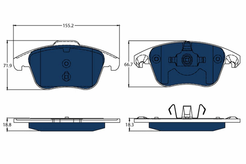 Brake Pad Set, disc brake - GDB1691BTE
