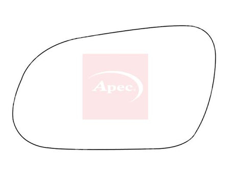 APEC Replacement Stick-On Standard Vehicle Mirror Glass LHS