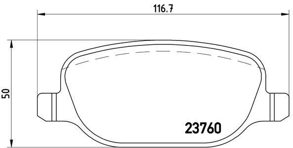 Brake Pad Set, disc brake - P 23 089