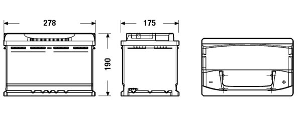 Exide Conventional Battery  - 12 V - 77Ah - 760CCA
