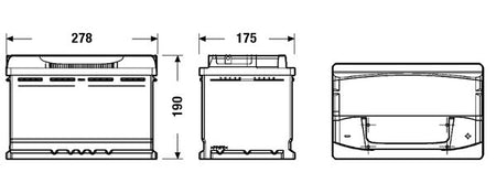 Exide Conventional Battery  - 12 V - 77Ah - 760CCA