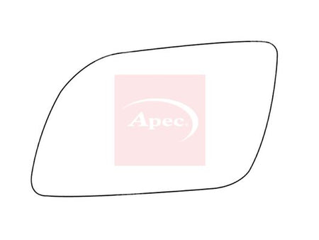 APEC Replacement Stick-On Standard Vehicle Mirror Glass LHS