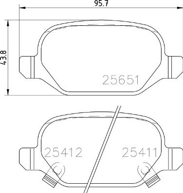 Brake Pad Set, disc brake - P 23 151