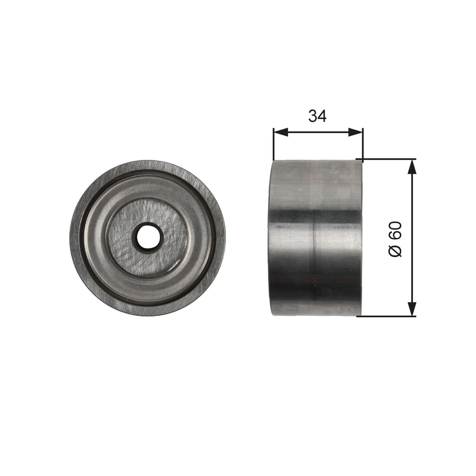 Deflection/Guide Pulley, V-ribbed belt - T36480