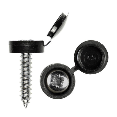 Self-Tapping Screws plus Black Caps (pack of 100)