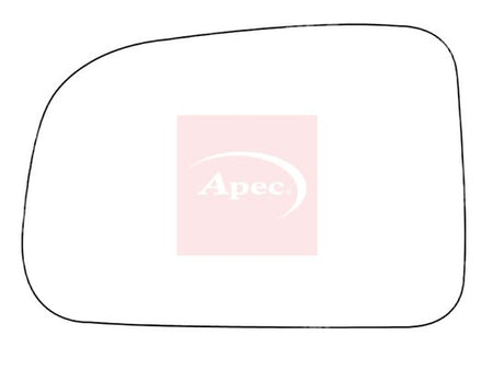 APEC Replacement Stick-On Standard Vehicle Mirror Glass LHS