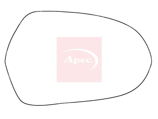 APEC Replacement Stick-On Standard Vehicle Mirror Glass RHS