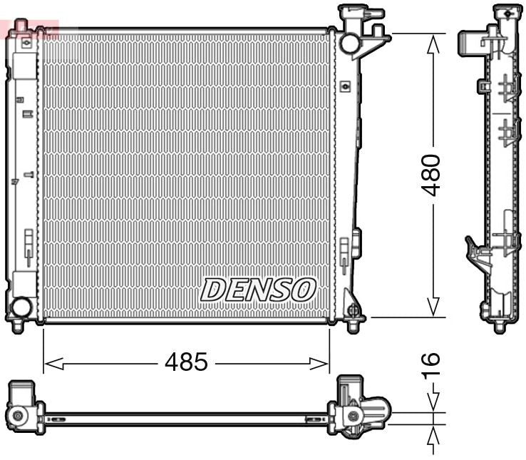 Radiator, engine cooling - DRM41008