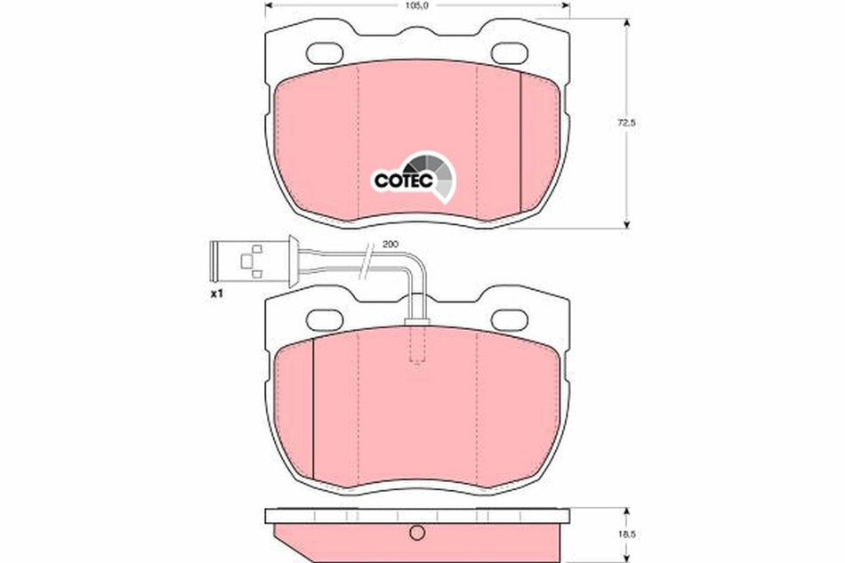 Brake Pad Set, disc brake - GDB1093