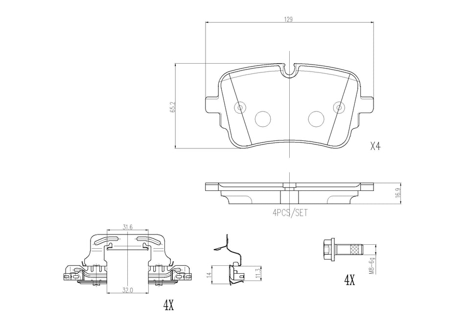 Brake Pad Set, disc brake - P 85 190