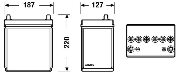 Exide Conventional Battery  - 12 V - 35Ah - 240CCA