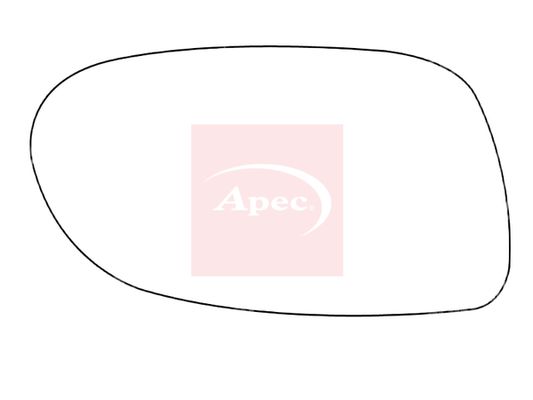 APEC Replacement Stick-On Wide Angle Vehicle Mirror Glass RHS