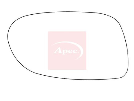 APEC Replacement Stick-On Wide Angle Vehicle Mirror Glass RHS