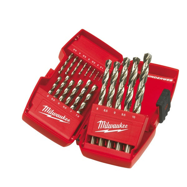 Red Hex Drill Bits Hss-Tin 19PC
