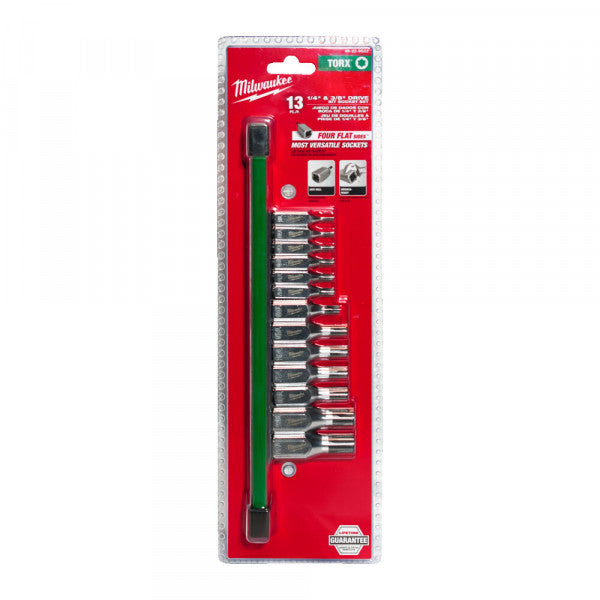 1/4in. and 3/8in. Drive Torx Bit Socket Set - 13 pc