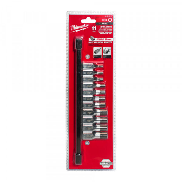 3/8in. Drive Metric Hex Bit Socket Set - 11 pc