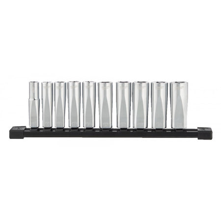 3/8in. Drive 10 PC Metric Deep Chrome Sockets -10pc