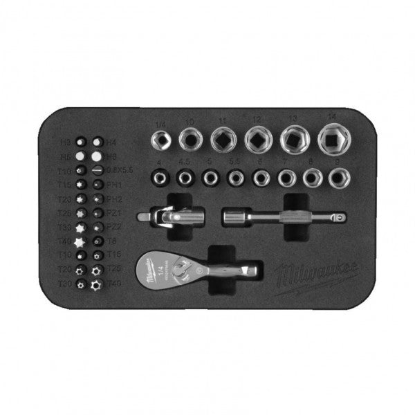 1/4in. Compact Ratchet Set 39 PC