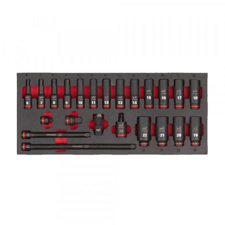 3/8 Skts. deep foam set 1 -23pc