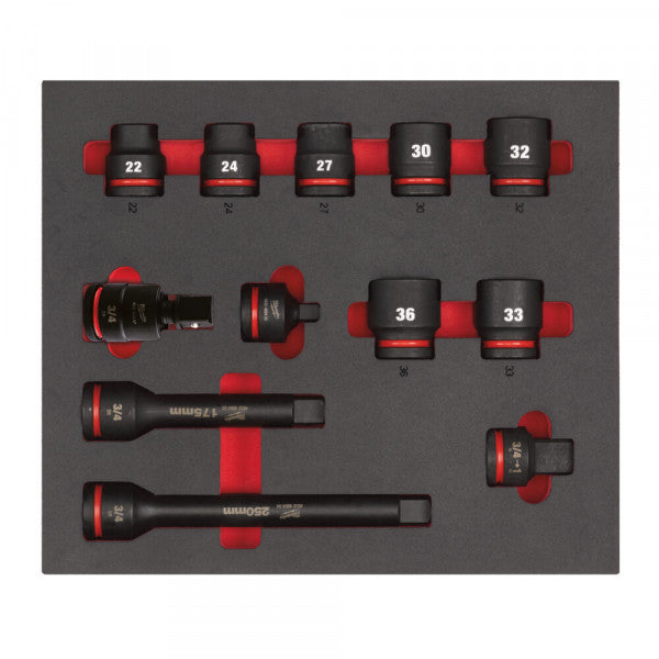 3/4 Skts. STD foam set 1 -12pc