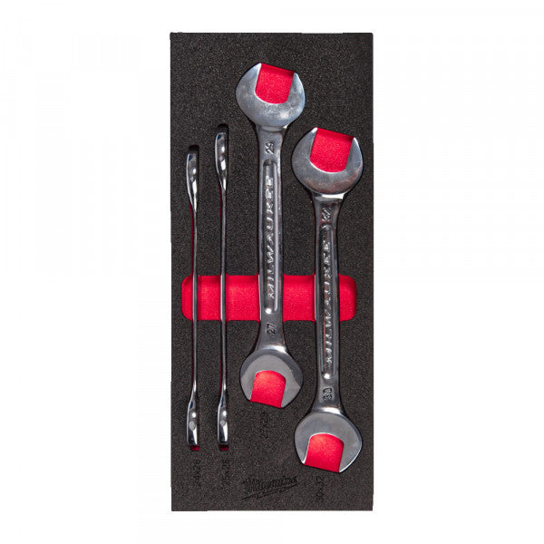 4Pc Double Open End Spanner Foam Insert Set