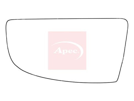 APEC Replacement Stick-On Wide Angle Vehicle Mirror Glass LHS