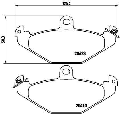 Brake Pad Set, disc brake - P 59 026