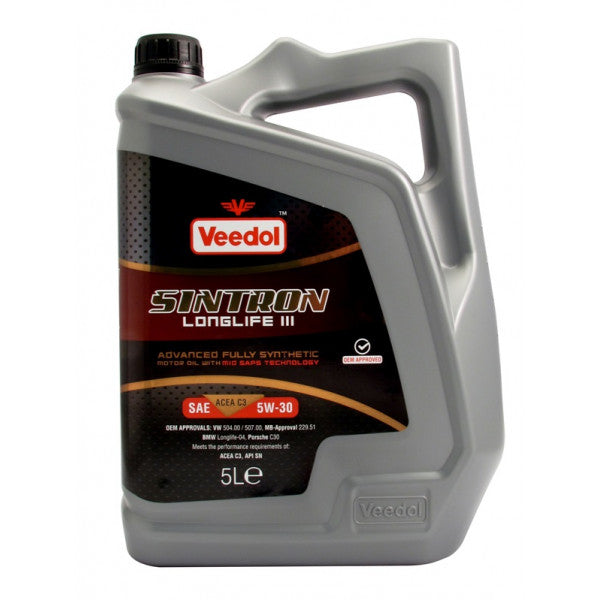 Veedol Sintron Longlife Iii 5W30 - 5 Litre