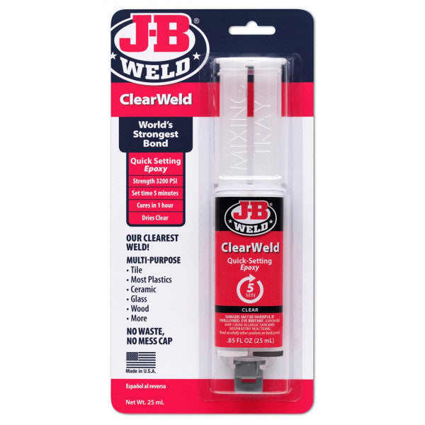 J-B Weld Clear Weld Epoxy Syringe