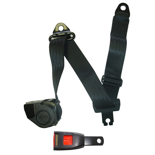 Seat Belt - Auto Lap & Diagonal - Black