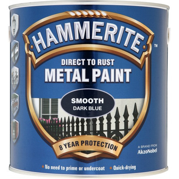 Direct To Rust Metal Paint - Smooth Dark Blue - 2.5 Litre