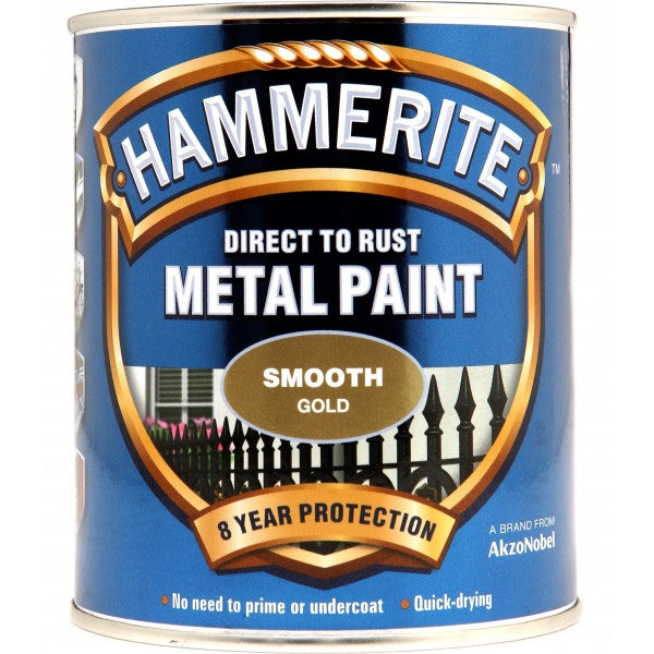 Direct To Rust Metal Paint - Smooth Gold - 250ml