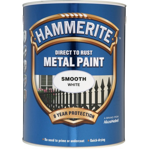 Direct To Rust Metal Paint - Smooth White - 5 Litre