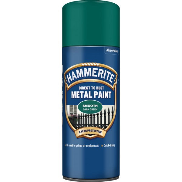 Hammerite Direct To Rust Metal Paint - Smooth Dark Green - 400ml