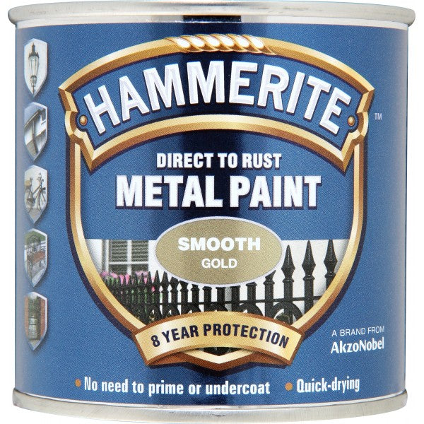 Direct To Rust Metal Paint - Smooth Gold - 750ml