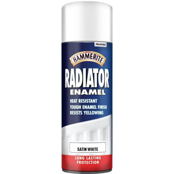 Hammerite Radiator Aerosol Paint - Satin White - 400ml