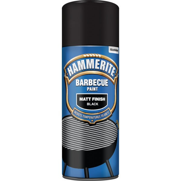 Hammerite BBQ Paint Aerosol - Matt Black - 400ml