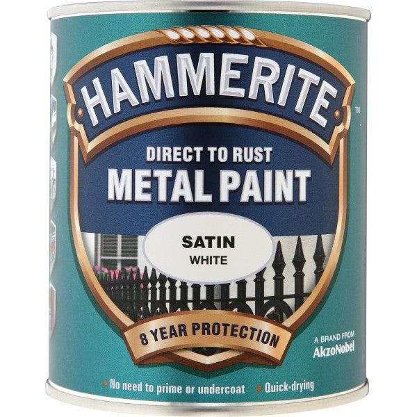 Direct To Rust Metal Paint - Satin White - 750ml