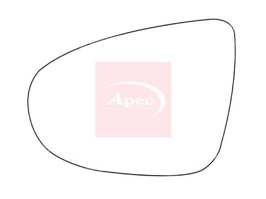 APEC Replacement Stick-On Standard Vehicle Mirror Glass LHS