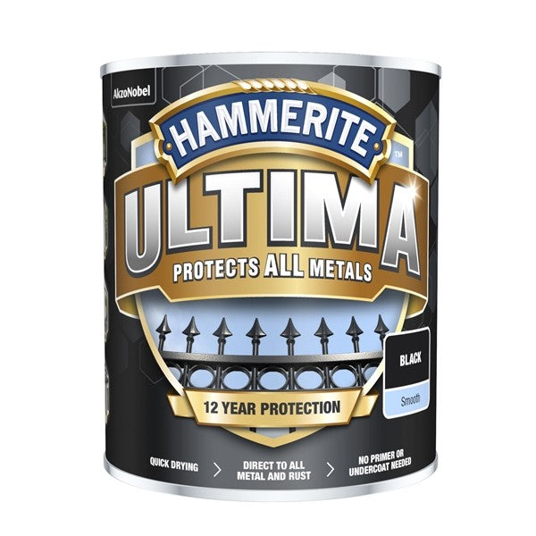 Direct to rust metal paint - Smooth Black