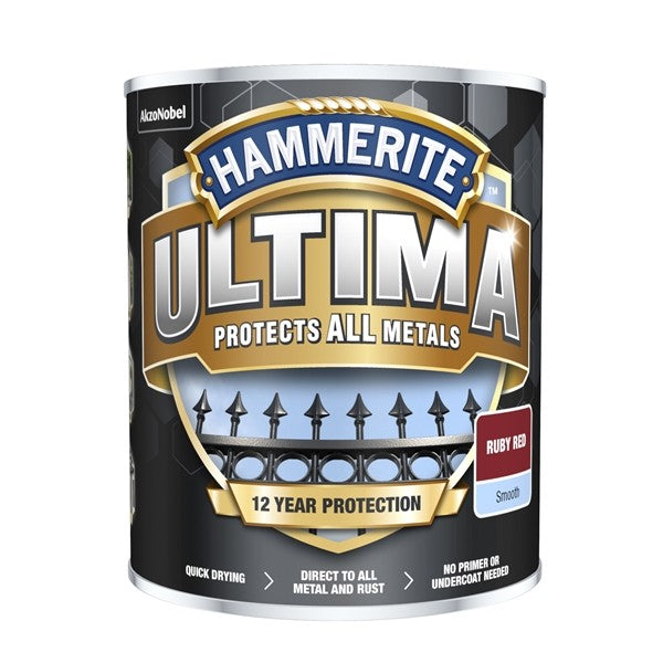 Direct to rust metal paint - Smooth Ruby Red