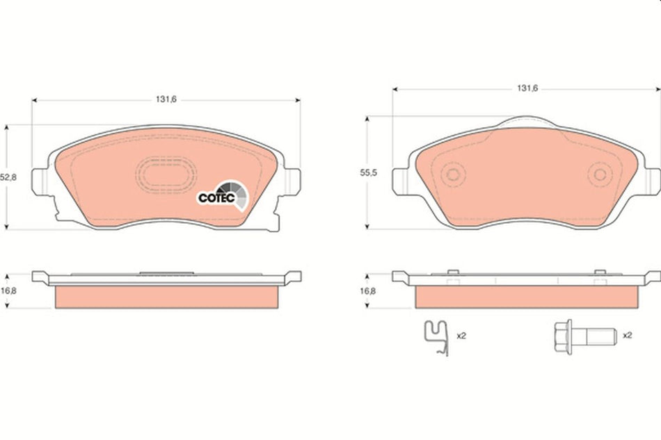 Brake Pad Set, disc brake - GDB1570