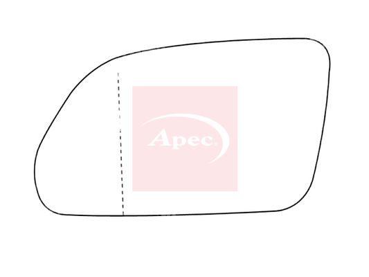 APEC Replacement Stick-On Standard Vehicle Mirror Glass LHS
